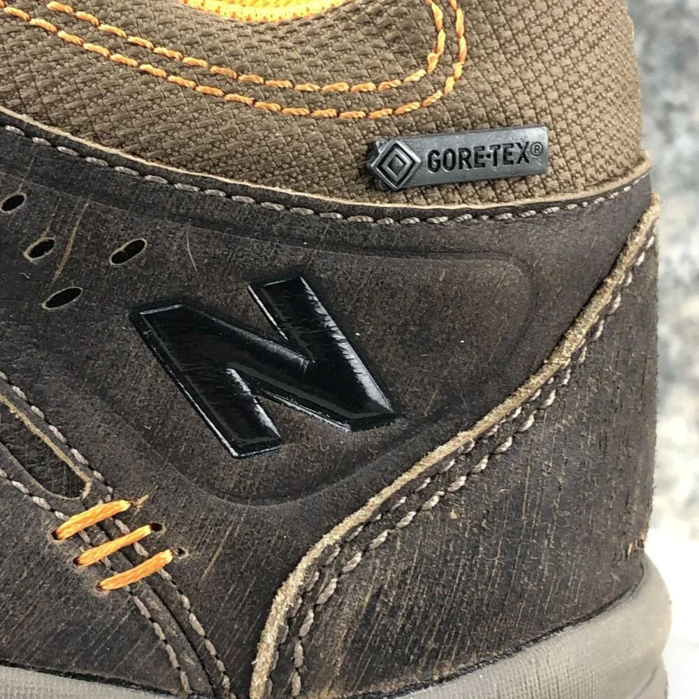 New Balance Mens Size 9 2E 1596 Brown Leather Gore-Tex GTX Hiking Boots MW1569BO